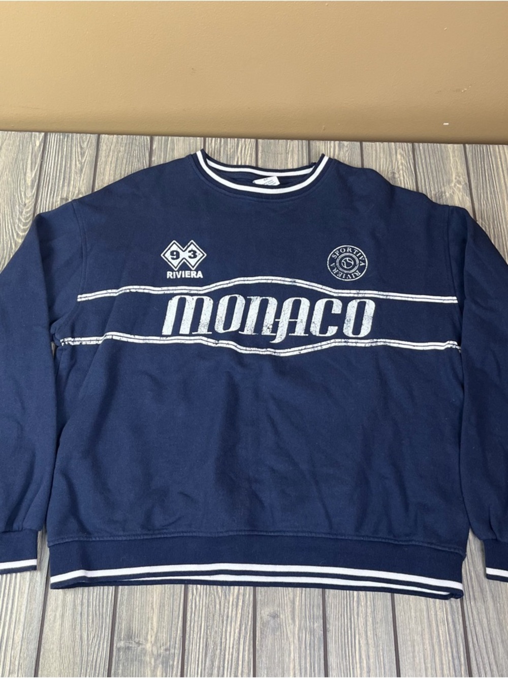 Urban Outfitters Navy Monaco Sweatshirt Size Medium Oversized Loungewear Baggy